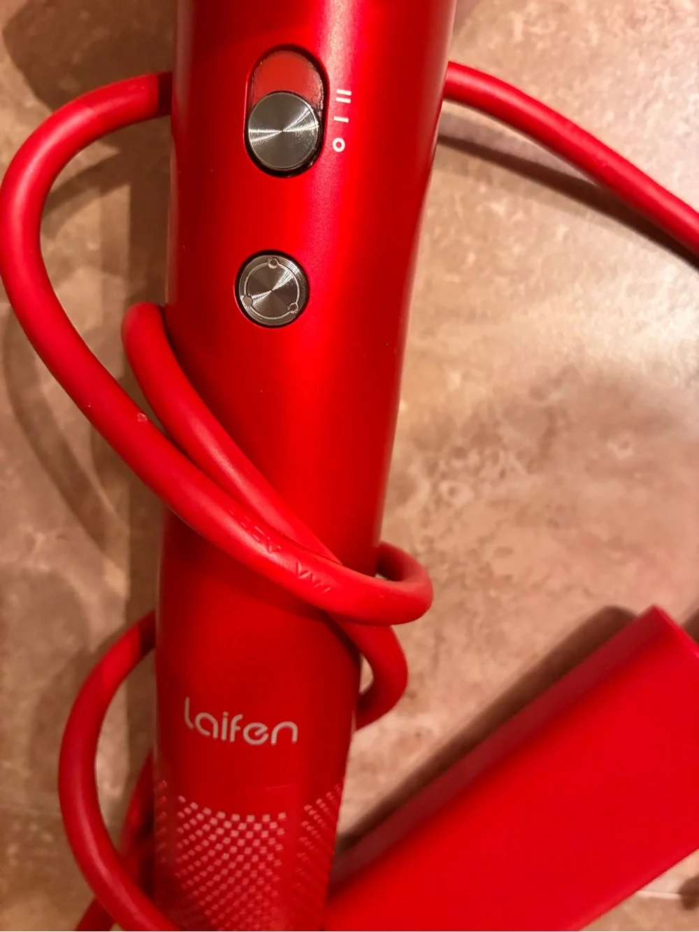 Laifen Red Corded Hair Dryer - Sleek Travel-Friendly Styling Tool